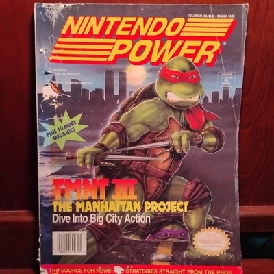 Nintendo Power 33 Teenage Mutant Ninja Turtles III TMNT 3 with poster vintage!! - Image 1 of 3