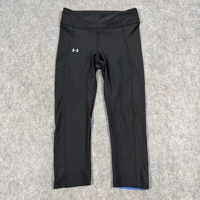 Under Armour Legging Capri Women's Size Small (Actual Fits 27x19.25) Black Blue - Image 1 of 4