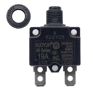 Disyuntor térmico KUOYUH 19A serie 88 125/250VAC 32VDC (19 amperios) - Imagen 1 de 5