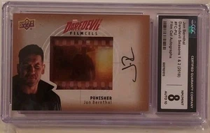 2018 Upper Deck Daredevil Jon Bernthal Punisher Film Cel Auto CGC 8 - Picture 1 of 2