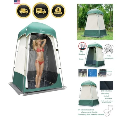 Outdoor Shower Tent Changing Room Privacy Shelter Waterproof Camping - Image 1 of 4