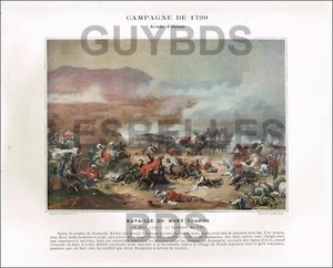 TYPOGRAVURE XIXe ARMéE NAPOLéON BONAPARTE 1799 BATAILLE du MONT THABOR - Picture 1 of 1