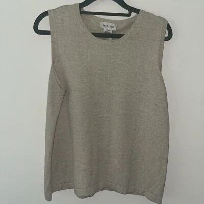 Chaleco sin mangas suéter tostado Van Heusen talla M Foto 1 de 4