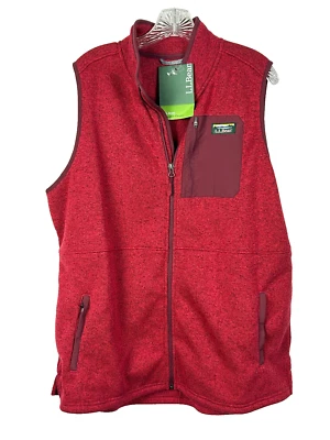 L.L. Chaleco largo de lana suéter de frijol para mujer talla Plus 1X #518379 rojo NUEVO Foto 1 de 4