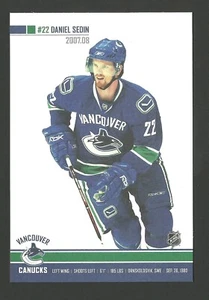 Daniel Sedin Vancouver Canucks  2007-08 Hockey Postcard - Picture 1 of 2