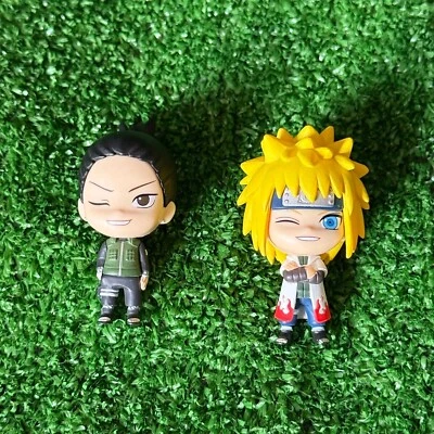Juego de 2 mini figuras Bandai Kawaii Naruto Funrangiua Minato y Shikamaru Chibi Foto 1 de 4