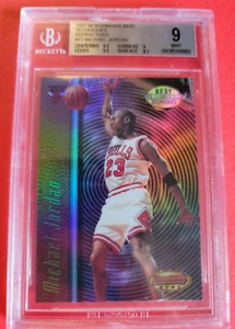 MICHAEL JORDAN 1997-98 BOWMAN'S BEST REFRACTOR INSERT CARD GRADED BGS MINT 9 - Picture 1 of 3