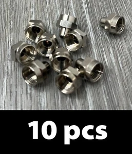 10pcs F Type 75 Ohm Terminator Connector, Silver - Picture 1 of 8