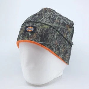 New Dickies Men's Performance Reversible Poly/Fleece Knit Beanie (Camo/Orange) - Picture 1 of 7