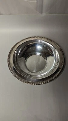 Cuenco plateado vintage de 11" SIN MARCA GC ENVÍO GRATUITO  Foto 1 de 4