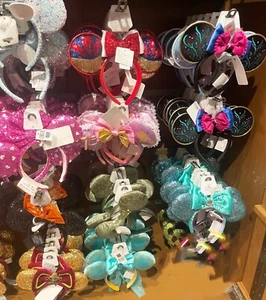 Loungefly Disney Parks Evil Queen Mermaid Ariel Christmas Ears Bow Headband - Picture 1 of 86