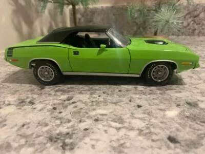 Coche diecast Plymouth Hemi Cuda 1970 convertible Franklin verde lima 1:24 Foto 1 de 4