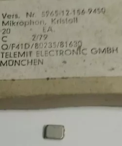 1 Stck. Sprechkapsel Mikrofonkapsel Kristall TELEMIT ELEKTRONIC GMBH NOS - Bild 1 von 3
