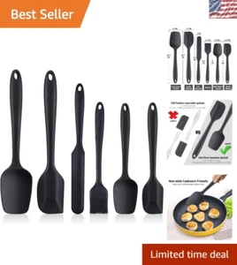 Durable Stainless Steel Core Silicone Spatulas - Set of 6 Heat Resistant Tools - Foto 1 di 8