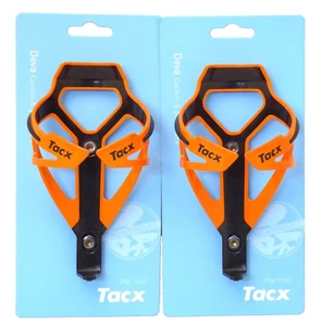 Tacx Deva Coppia Gabbie Bottiglie Acqua Arancione Nero - Foto 1 di 1