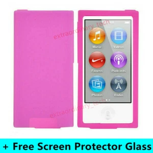 Pink Silicone Soft Skin Case Cover for Apple iPod Nano 7th & 8th Generation - Picture 1 of 3