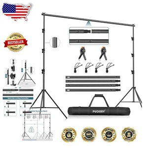 10x10 Ft Heavy Duty Adjustable Backdrop Stand for Professional Photography - Picture 1 of 10
