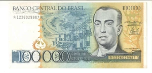Billete Brasil 100000 Cruzeiros 1985 - UNC - C176 / P-205a -A1226029987A - Imagen 1 de 2