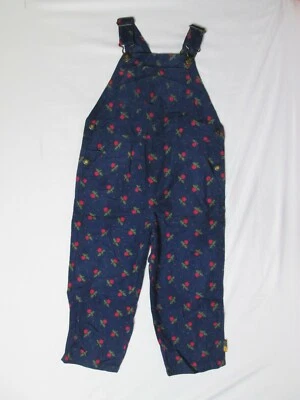 NUEVO Mono Gymboree Vintage M 3-4 años COSECHA DE OTOÑO 1998 Azul Floral Pana Foto 1 de 4