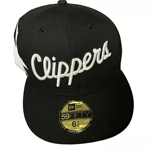 Los Angeles Clippers  New Era Back Half Team 59FIFTY Fitted Hat - Black & White - Picture 1 of 1