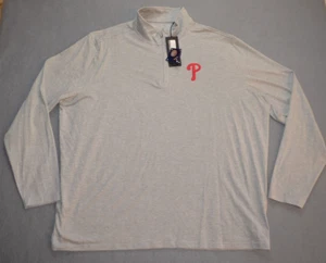 Pullover Philadelphia Phillies Antigua Performance Cuarto Cremallera Para Hombre 3XL Gris Nuevo - Imagen 1 de 9