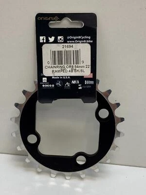 new Origin8 22T Ramped Chainring 8-10 speed 4 Arm 94mm BCD #11 - Image 1 of 3