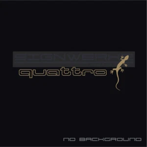 Audi Gecko Quattro decal Sticker EURO Racing mod A4 S4 S3 TT R8 A6 Q5 wrap Pair - Picture 1 of 10