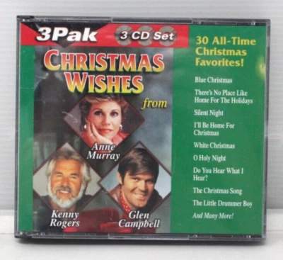 Christmas Wishes: Anne Murray, Kenny Rogers (3 CD Set) - Used - Image 1 of 3