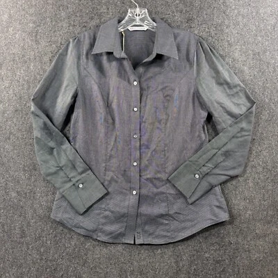 Blusa para mujer Cutter & Buck pequeña negra blanca con cuello abotonado carrera nueva con etiquetas Foto 1 de 4