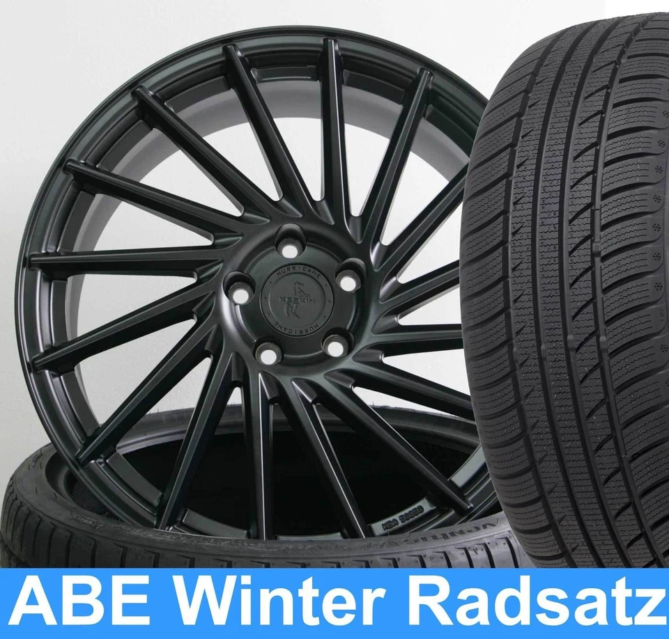 19" ABE Keskin KT17 Schwarz Winterradsatz 235/35 für VW Passat 3C MJ 2011-2014 - Bild 1 von 4