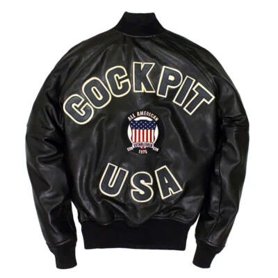 COCKPIT USA Letterman Jacket Z21P016 USA Made - Image 1 of 4