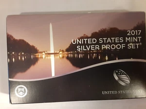 2017 Silver Proof set.  Complete 10 coin set with Box and COA. Free shipping. - Picture 1 of 2