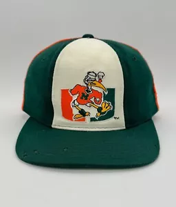 Miami Hurricanes Starter Vintage 90s NCAA Florida Wool Snapback Sports Hat Cap - Picture 1 of 13
