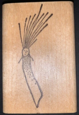 Estampilla de goma de mujer extravagante Rubbermoon Jane Cather "Floating Margaret" - RARA Foto 1 de 4