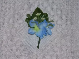 Boutonniere blu sposo uomo migliore usciere sposa padre corsetto quinceanera - Foto 1 di 4