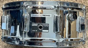 Vintage Remo 10 Lug Snare Drum 14"x5" Quadura Chrome - Bild 1 von 3