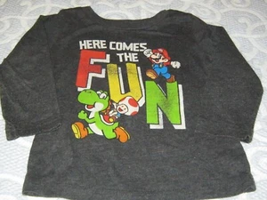 Super Mario Brothers Shirt, Jugend Jungen 24 M grau T-Shirt L/S - Bild 1 von 2