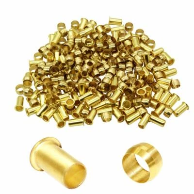 4mm OD 2.9mm ID Compression Sleeve Ferrules and Insert Tube Support 20 Pcs Brass - Image 1 of 4