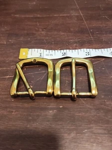 Lot Of 2 Gold Color Simple Basic Belt Buckle For 1in Belt Size 1.5in X 1.3in - Picture 1 of 7