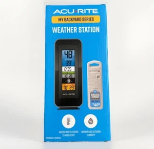 AcuRite Digital Thermometer Wireless LCD Display Indoor/Outdoor Detachable Stand - Picture 1 of 3
