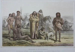 PUEBLOS INDÍGENAS DE SUDAMÉRICA, 'BOTOCUDOS', AIMORE, Blackie, 1884 - Imagen 1 de 3