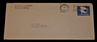Vintage Stamped Envelope, NYC, 1972, Eagle Logo,"Free Mozambique",To Oakville,ON - Image 1 of 4