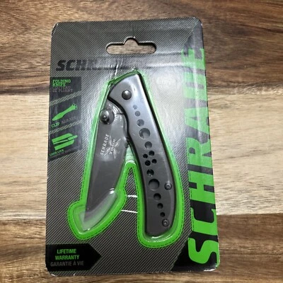 Navaja de Bolsillo Plegable Schrade Gris Titanio 7Cr17MoV Hoja Pequeña Framelock EDC Foto 1 de 2