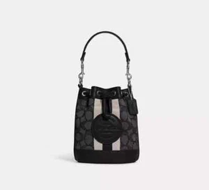 Mini Dempsey Bucket Bag In Signature Jacquard With Stripe And Coach Patch - Picture 1 of 5