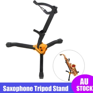 Portable Alto Tenor Sax Saxophone Tripod Stand Holder Folding Tool Black AU - Picture 1 of 8