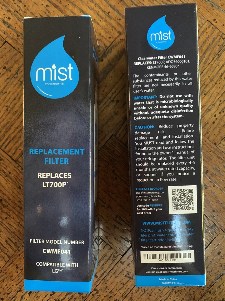 Mist By Clearwater Replacement Filter LT700P CMF041 LG Compatible 2 Pack - Image 1 of 1
