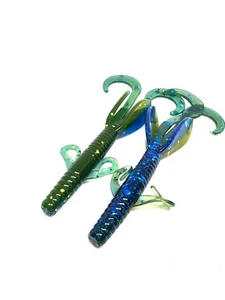 Crazy Hog Bulk Pack-4" Hand Made Multiple Colors Bass Fishing lure creature bait - Picture 1 of 20