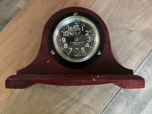 Antique / Vintage Phinney Walker Denver 8 day wind up model wooden desk clock - Picture 1 of 6