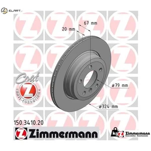 2x BRAKE DISC 150.3410.20 FOR BMW 7/E65/E66 M57D30 M54B30 3.0L 6cyl N62B36 3.6L - Picture 1 of 9