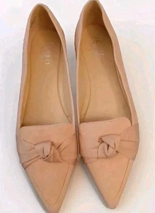 Pointed Toe Leather Flats Suede Womens Shoes Peach womens 10 M Franco Sarto - Picture 1 of 11